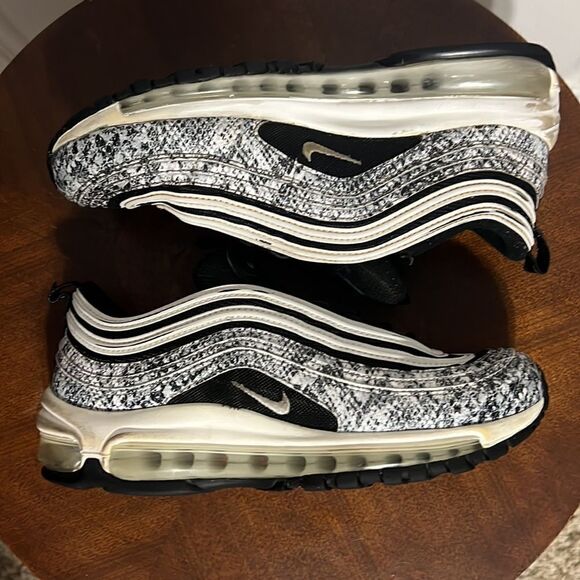 🔥 Nike Air Max 97 'Cocoa Snake' Running Shoes Women's Size 8 Black White - GUC - Picture 10 of 15